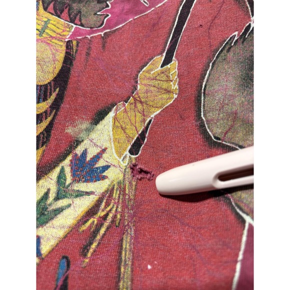 Tennessee River Gold Men XXL Pink Tie Dye Native American Graphic Single Stitch - Picture 3 of 10